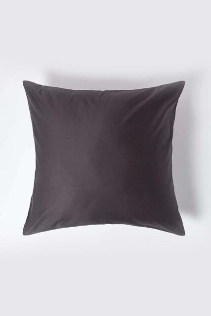Homescapes Continental Egyptian Cotton Pillowcase 1000 TC, 80 x 80 cm in Dark Grey - image 1