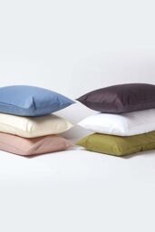 Homescapes Continental Egyptian Cotton Pillowcase 1000 TC, 80 x 80 cm in Dark Grey - thumbnail 5