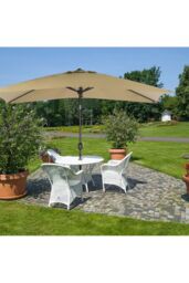 Living and Home 3m*2m Waterproof Rectangular Garden Parasol（Base is not included） in Khaki - thumbnail 3