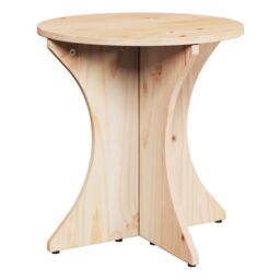 Berkfield Home Coffee Table 3 pcs Natural Solid pine wood in Brown - thumbnail 6