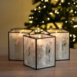 Scottish Everlastings Ltd Set of 3 Star Lanterns in Black