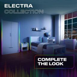 X Rocker Electra 110cm LED Gaming Desk with Wireless Charging & Drawer in White - thumbnail 8