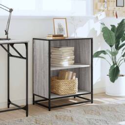 Berkfield Home Modern Book Cabinet Grey Sonoma 60x35x76 cm Engineered Wood - Size: 60 x 35 x 76 cm - thumbnail 1