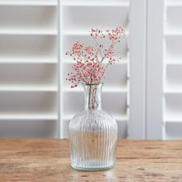Paper High Rippled Glass Bottle Vase in Clear - Size: Large - thumbnail 4