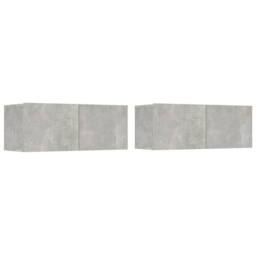 Berkfield Home Classic 4 Piece TV Cabinet Set Concrete Grey Engineered Wood - thumbnail 1