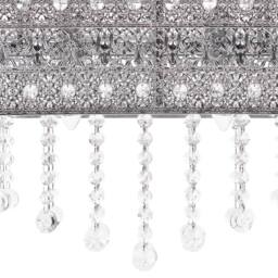 Wyld and Coco Chrome Chandelier with Faceted Crystals W86 x D23 x H120cm in Silver - thumbnail 5