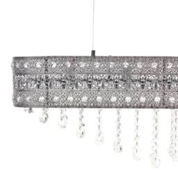 Wyld and Coco Chrome Chandelier with Faceted Crystals W86 x D23 x H120cm in Silver - thumbnail 4