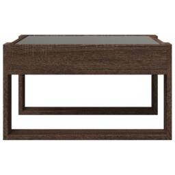 Berkfield Home Coffee Table with Infinity LED Brown Oak 50x53x30 cm - Size: 50 x 53 x 30 cm - thumbnail 6