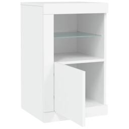 Berkfield Home Side Cabinets with LED Lights 2 pcs White Engineered Wood - thumbnail 7