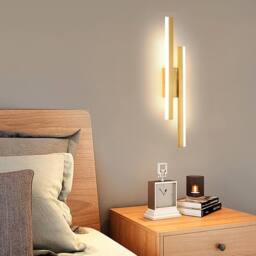 Goeco Modern LED Wall Light 16W Gold 3 Colour Temperatures 3000K/4500K/6500K - thumbnail 3