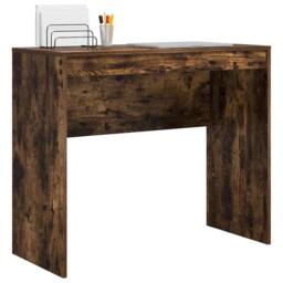 Berkfield Home Modern Writing Desk Smoked Oak Engineered Wood 90 x 40 x 76 cm in Brown - thumbnail 1