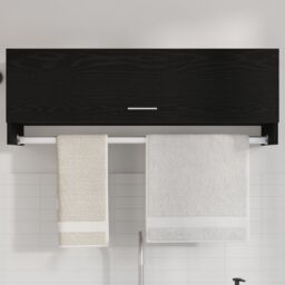 Berkfield Home Black Oak Wardrobe - 100x32.5x35 cm, Made from Engineered Wood - Size: 100x32.5x35 cm - thumbnail 5