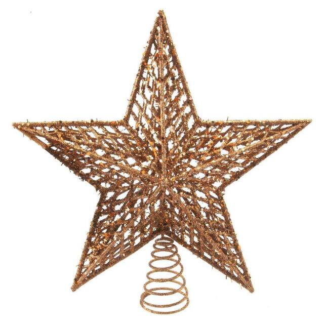 VFM e-Store Christmas Star Tree Decoration 33cm x 29cm Gold X 1 - Size: 33 cm x 29 cm - image 1