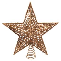 VFM e-Store Christmas Star Tree Decoration 33cm x 29cm Gold X 1 - Size: 33 cm x 29 cm