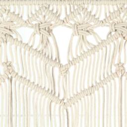 Berkfield Home Macrame Curtain 140x240 cm Cotton in Cream - thumbnail 4