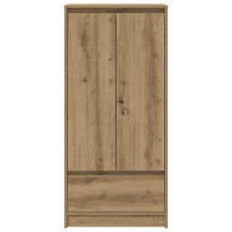 Berkfield Home Cabinet with Drawer Artisan Oak 55.5x34x119.5 cm Engineered Wood in Brown - thumbnail 6
