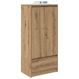 Berkfield Home Cabinet with Drawer Artisan Oak 55.5x34x119.5 cm Engineered Wood in Brown - thumbnail 4