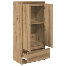 Berkfield Home Cabinet with Drawer Artisan Oak 55.5x34x119.5 cm Engineered Wood in Brown - thumbnail 5