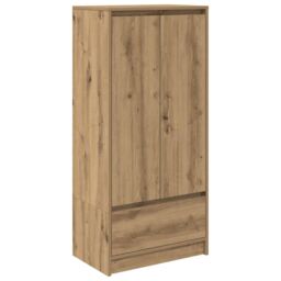 Berkfield Home Cabinet with Drawer Artisan Oak 55.5x34x119.5 cm Engineered Wood in Brown - thumbnail 2