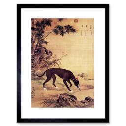 "Artery8 Animal Castiglione Ten Prized Dogs Moyuli Greyhound Framed Art Print in Beige - Size: W12"" x H16""" - thumbnail 1