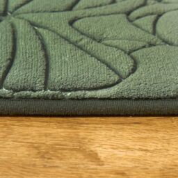 OHS Leaf Bath Mat Bathroom Shower Non-Slip Toilet Memory Foam Thick Absorbent Rug in Green - thumbnail 5
