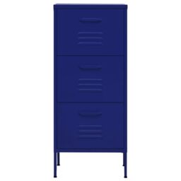 Berkfield Home Storage Cabinet Navy Blue 42.5x35x101.5 cm Steel - thumbnail 3