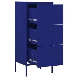Berkfield Home Storage Cabinet Navy Blue 42.5x35x101.5 cm Steel - thumbnail 6