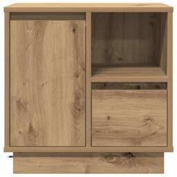 Berkfield Home Modern Bedside Cabinet with LED Artisan Oak 50x34, 5x50 cm in Brown - thumbnail 5