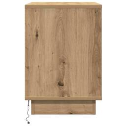 Berkfield Home Modern Bedside Cabinet with LED Artisan Oak 50x34, 5x50 cm in Brown - thumbnail 6