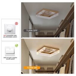 "Garwarm Itohan 11.81"" Square Dimmable LED Flush Mount in Gold" - thumbnail 7