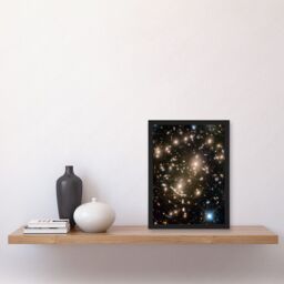 Artery8 NASA Hubble Telescope Asteroids Field Abell 370 Galaxy Asteroid Trails Framed Art Print in Black - Size: A4 - thumbnail 2