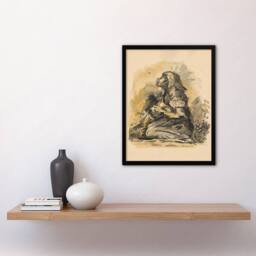 Artery8 Gypsy & Lark Watercolour Kubincan Framed Wall Art Print in Beige - Size: A3 - thumbnail 2