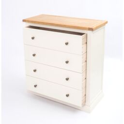 Cabinet Bits Castelli 4 Drawer Chest of Drawers Brass Knob in Off-White - thumbnail 4