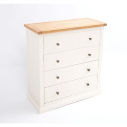 Cabinet Bits Castelli 4 Drawer Chest of Drawers Brass Knob in Off-White - thumbnail 3
