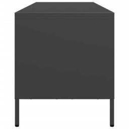 Berkfield Home TV Cabinet Black 135x39x43.5 cm Cold-rolled Steel - thumbnail 6