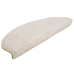 Berkfield Home Carpet Stair Treads 15 pcs White 65x21x4 cm - Size: Medium - thumbnail 3