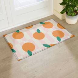 Artsy Mats Elizabeth Olwen Oranges Indoor/Outdoor Doormat (90x60cm) in Cream - Size: 60 x 90 cm - thumbnail 1