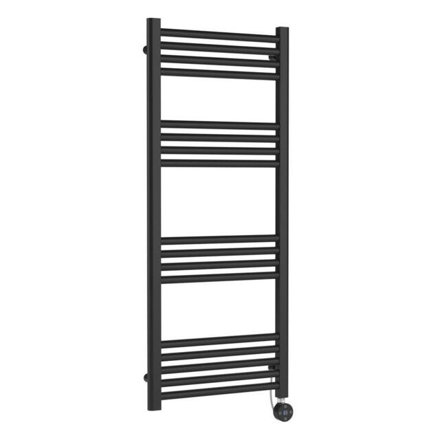 Balterley Electric Round Tube Towel Rail with 17 Bars, 1200 x 500mm - Anthracite in Grey - image 1