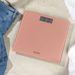 simpa Digital Bathroom Scale, Glitter Rose Gold Platform, 180kg/28st 8lb - thumbnail 2