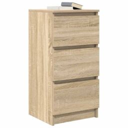 Berkfield Home Sideboard Sonoma Oak 37.5x35x76 cm Engineered Wood in Brown - thumbnail 4