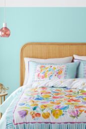 Appletree 'Festival' 100% Cotton Duvet Cover Set in Duck Egg Blue - Size: King - thumbnail 3
