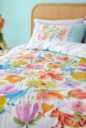 Appletree 'Festival' 100% Cotton Duvet Cover Set in Duck Egg Blue - Size: King - thumbnail 2