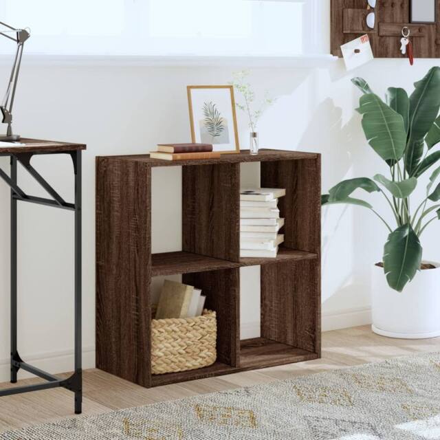Berkfield Home Decorative Bookcase Brown Oak 68.5x32x68.5 cm Engineered Wood - image 1
