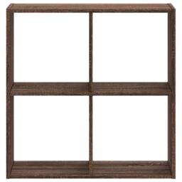 Berkfield Home Decorative Bookcase Brown Oak 68.5x32x68.5 cm Engineered Wood - thumbnail 4