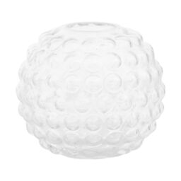 Orsina Elegant Small Round Glass Vase, Stylish Round Pottery Vase, Functional & Compact Glass Vase For Flowers in Clear - thumbnail 1