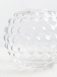 Orsina Elegant Small Round Glass Vase, Stylish Round Pottery Vase, Functional & Compact Glass Vase For Flowers in Clear - thumbnail 3