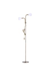 Bronze Metal Floor Lamp with Dual E14 Lights