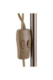 Bronze Metal Floor Lamp with Dual E14 Lights - thumbnail 4