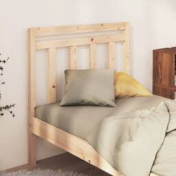 Berkfield Home Bed Headboard 106x4x100 cm Solid Wood Pine in Light Tan - Size: 106 x 4 x 100 cm - thumbnail 2