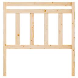 Berkfield Home Bed Headboard 106x4x100 cm Solid Wood Pine in Light Tan - Size: 106 x 4 x 100 cm - thumbnail 3